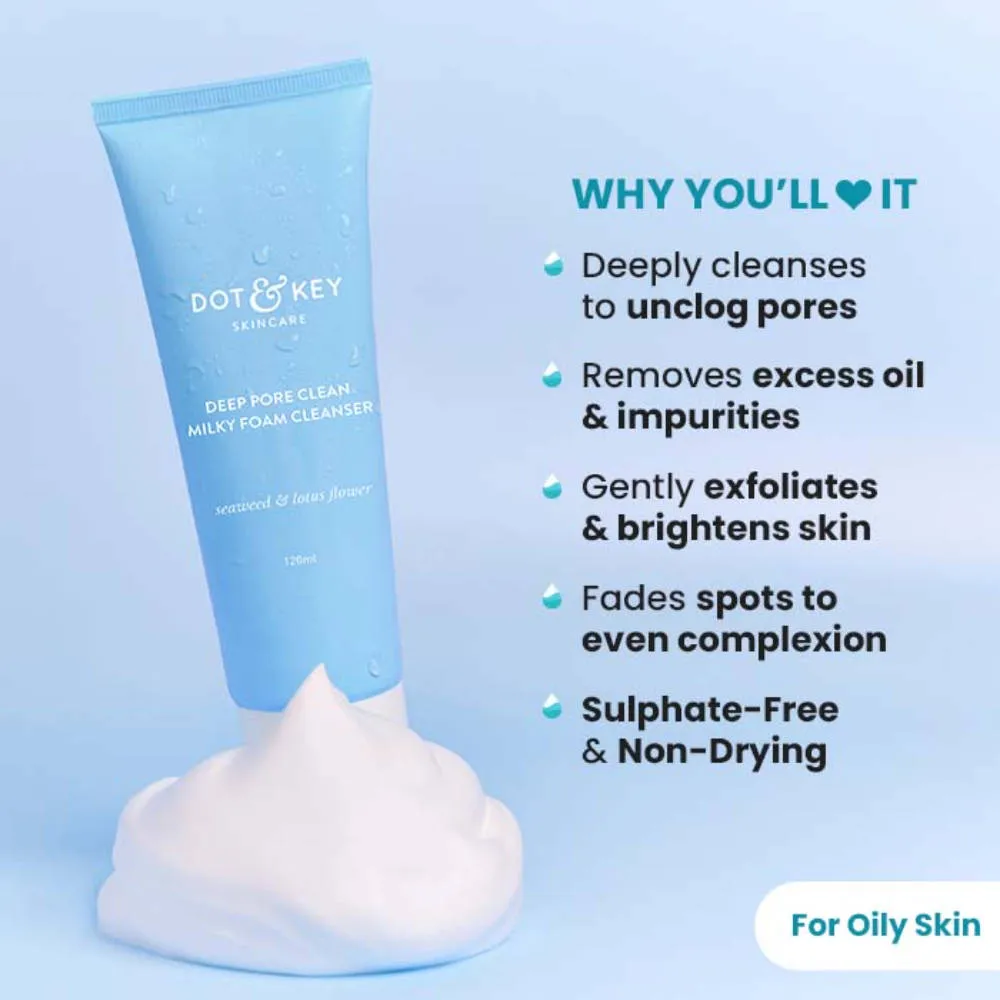 Dot & Key Deep Pore Clean Milky Foam Cleanser