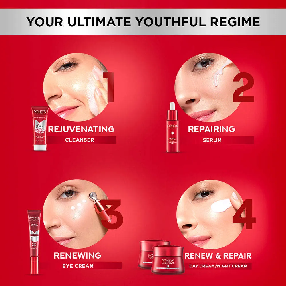 Pond's Ponds Youthful Miracle Hexyl Retinol Complex, Renew & Repair Day Cream, SPF 15 PA++