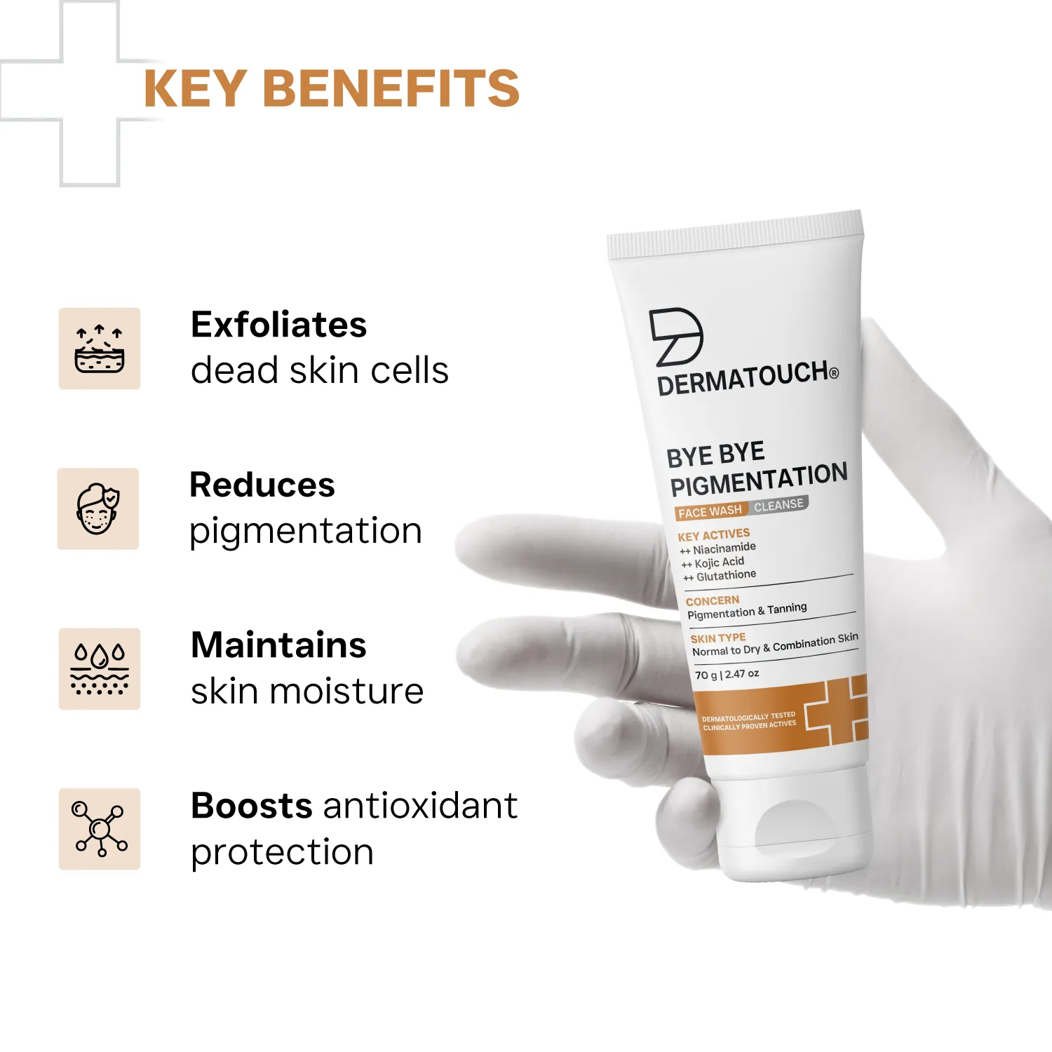 Dermatouch Bye Bye Pigmentation Face Wash for Pigmentation & Tanning