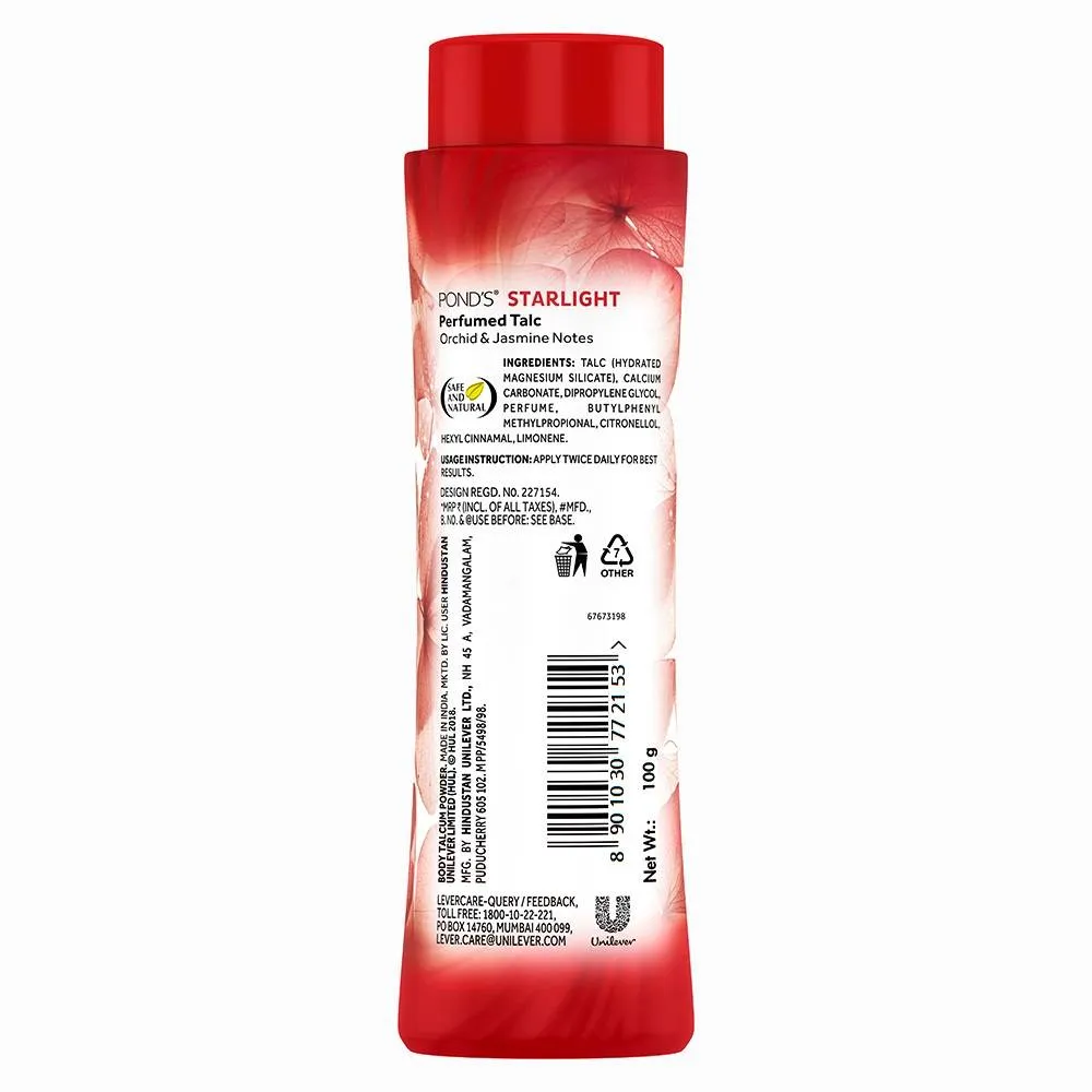 Pond's Ponds Starlight Perfumed Talc Powder Orchid & Jasmin Notes