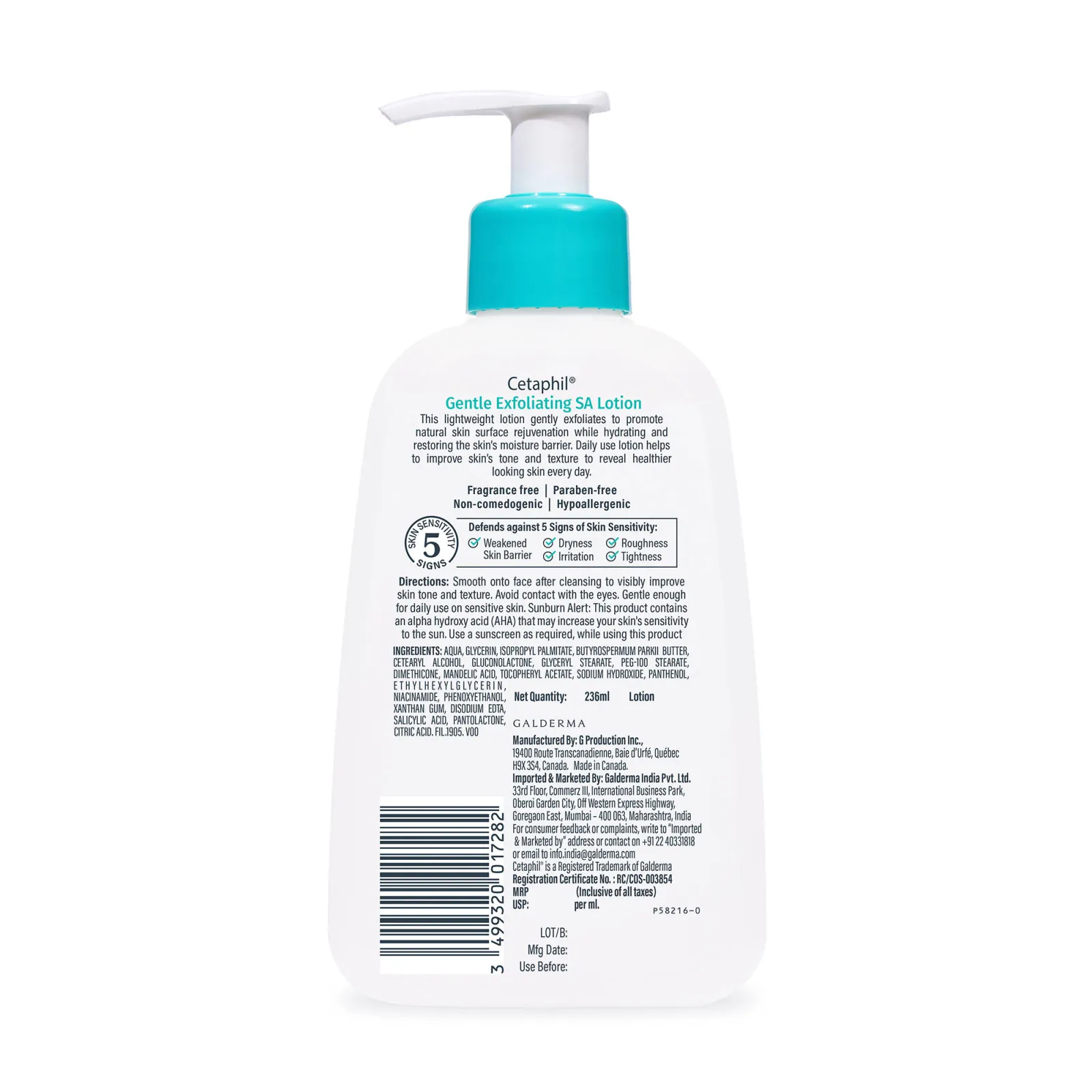 Cetaphil Gentle Exfoliating SA Lotion For Oily, Acne Prone Skin Gentle Skin Cell Renewal