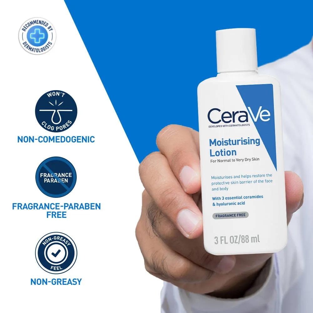 CeraVe Moisturizing Body Lotion for Normal to Dry skin with Ceramides, Dermatologist recommended