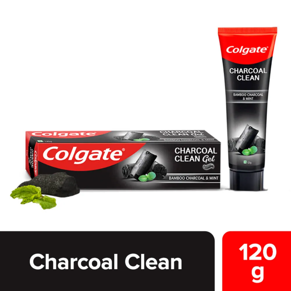 Colgate Charcoal Clean Toothpaste, Black Gel Paste (120gm)