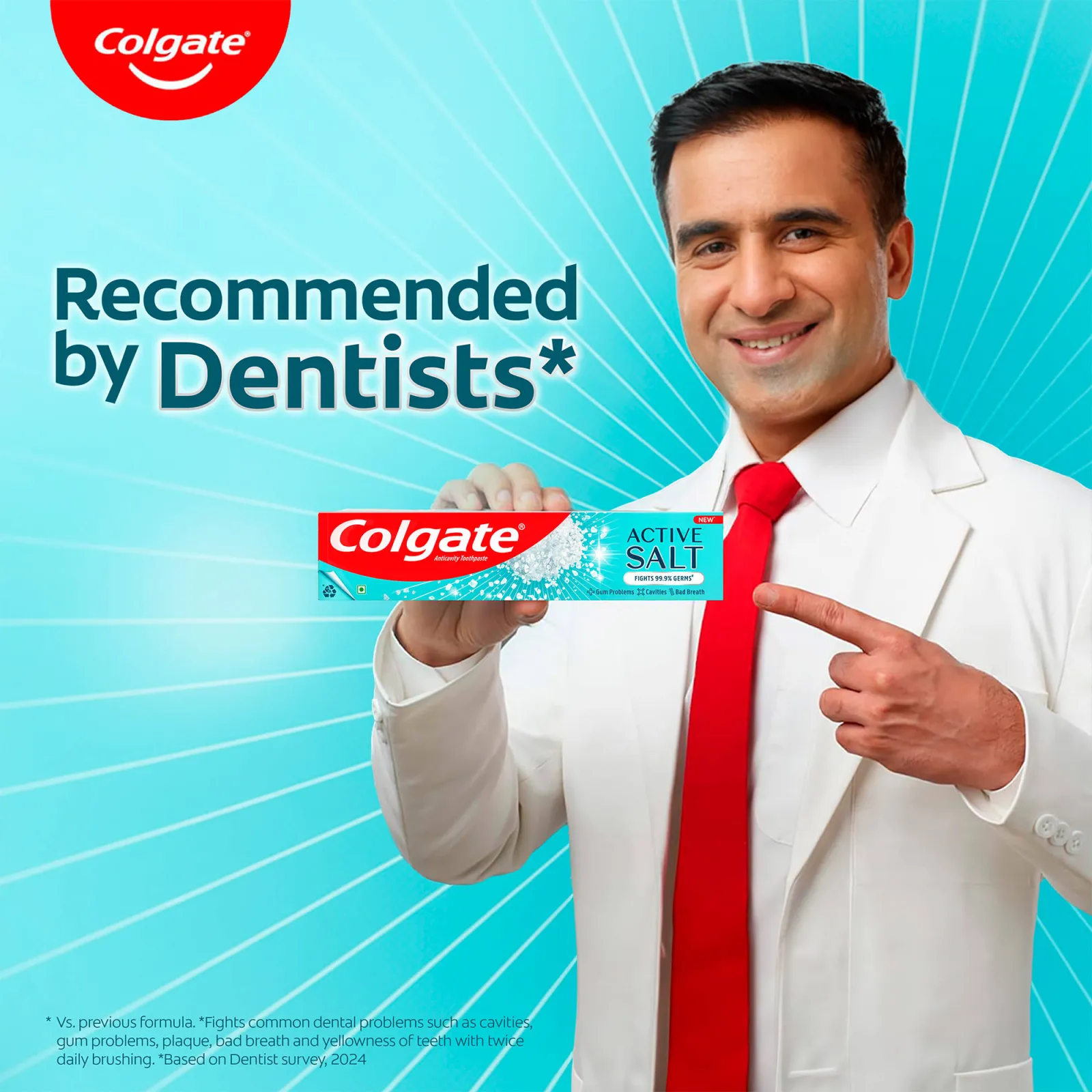 Colgate Active Salt Toothpaste, Germ Fighting Toothpaste For Healthy Gums And Teeth