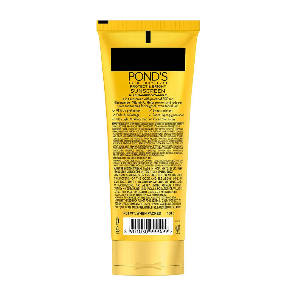 Pond's POND’S Sun Miracle SPF 55 PA+++ Light Sunscreen - Protect & Bright, With 3% Active Niacinamide