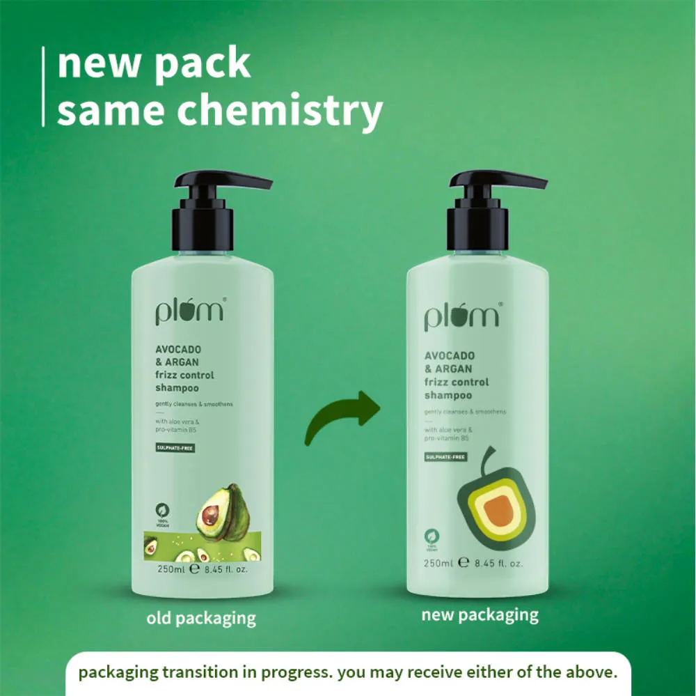 Plum Avocado & Argan Oil Sulphate-Free Shampoo For Frizzy Hair