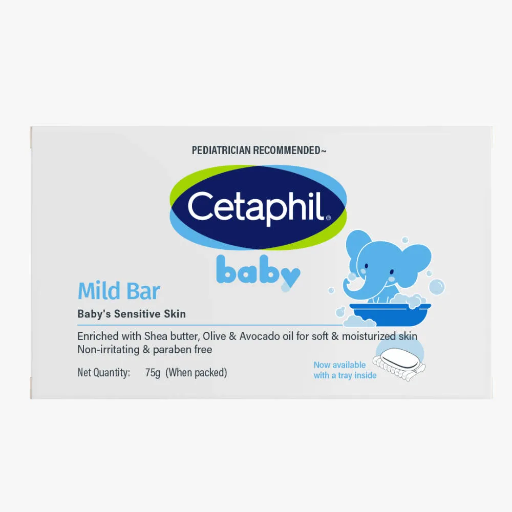 Cetaphil Baby Mild Bar For Sensitive Skin, Paraben, Allergen, Soap Free, Non-Irritating