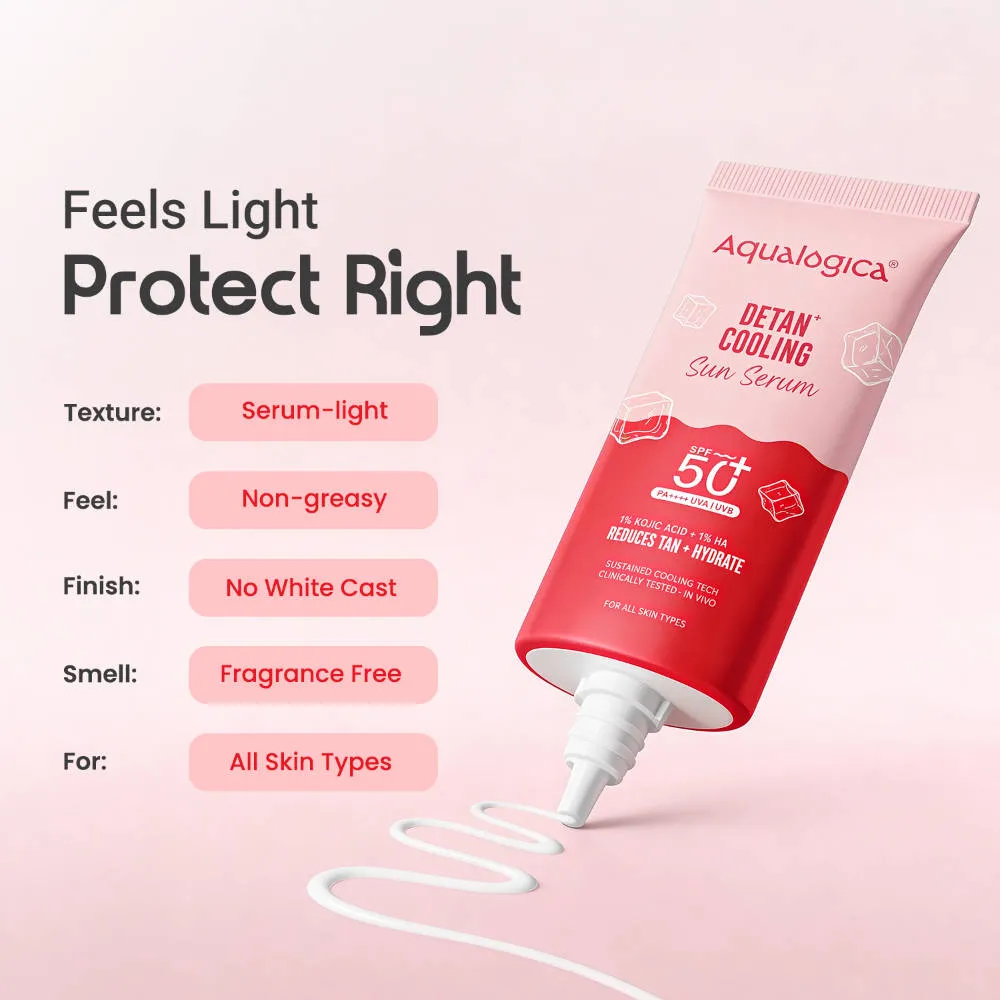 Aqualogica Detan+ Cooling Sun Serum SPF 50+ PA++++