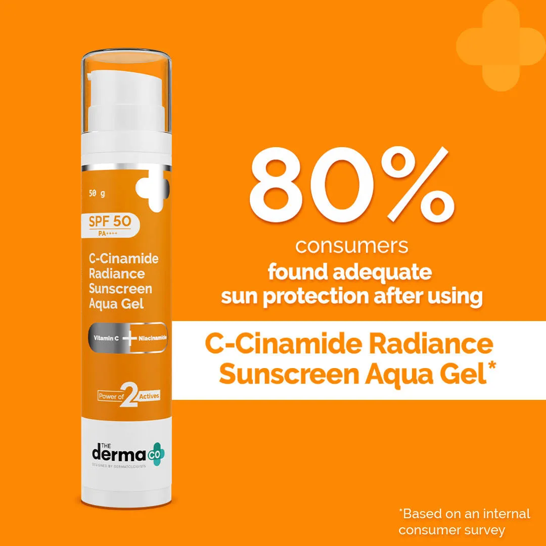 The Derma Co C-Cinamide Sunscreen SPF 50 Aqua Gel PA++++ With Vitamin C & Niacinamide