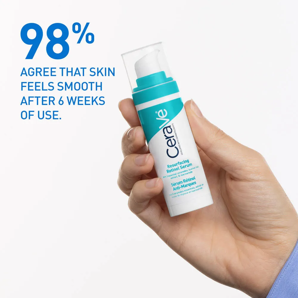 CeraVe Resurfacing Retinol Serum, Reduces Acne Marks with Licorice Root Extract & Niacinamide