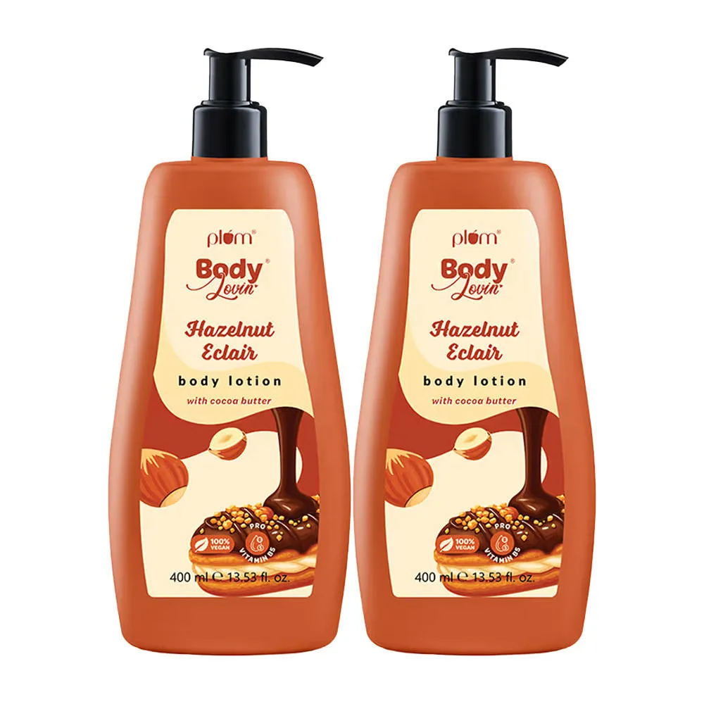 Plum BodyLovin’ Hazelnut Eclair Body Lotion Pack of 2 With Cocoa Butter & Vitamin B5