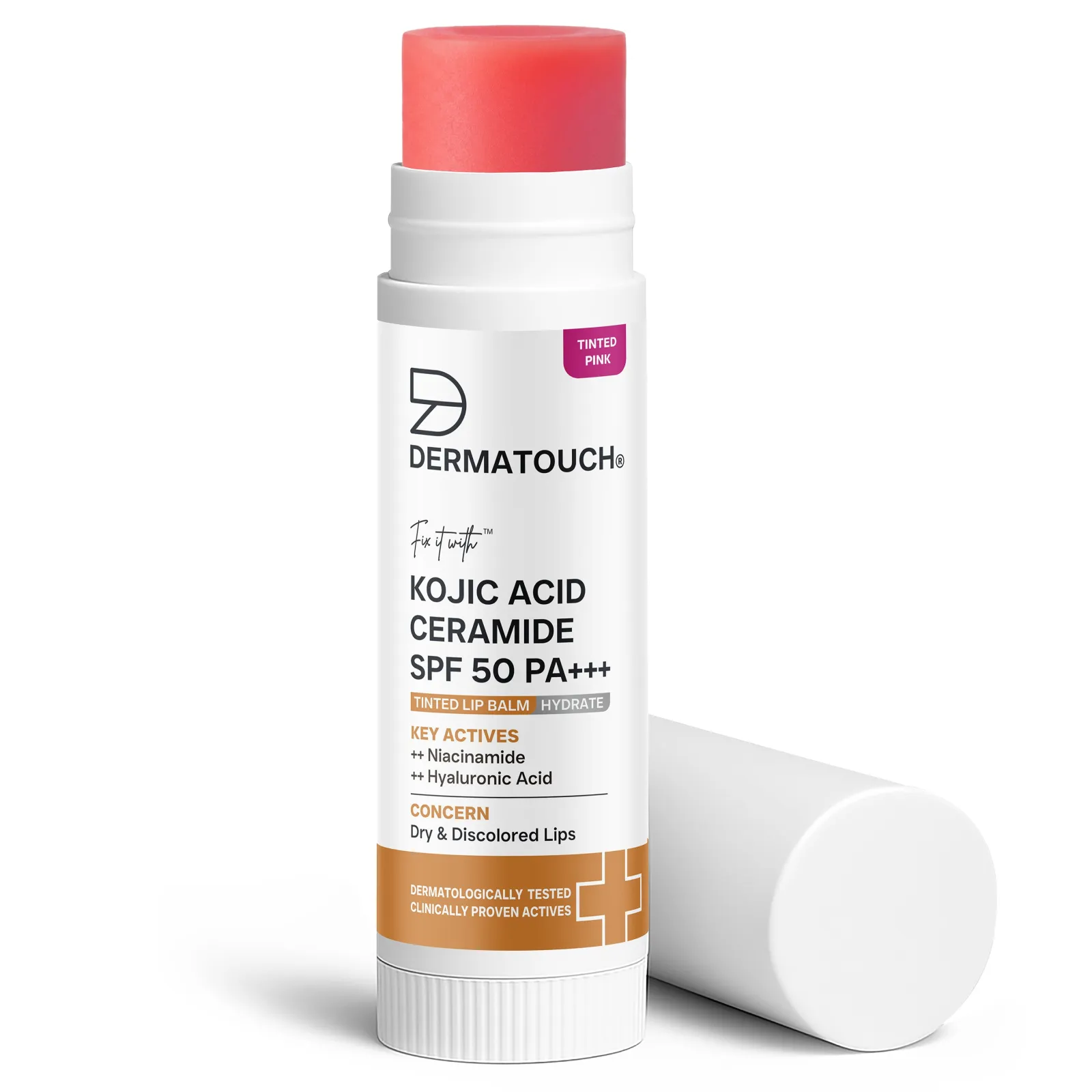 Dermatouch Kojic Acid Ceramide SPF 50 PA+++ Lip Balm for Dry & Discolored Lips