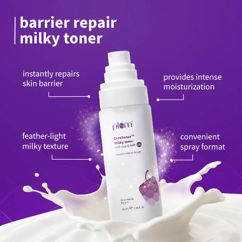 Plum CeraSenseTM Milky Toner for Barrier Repair & Hydration Pack of 2