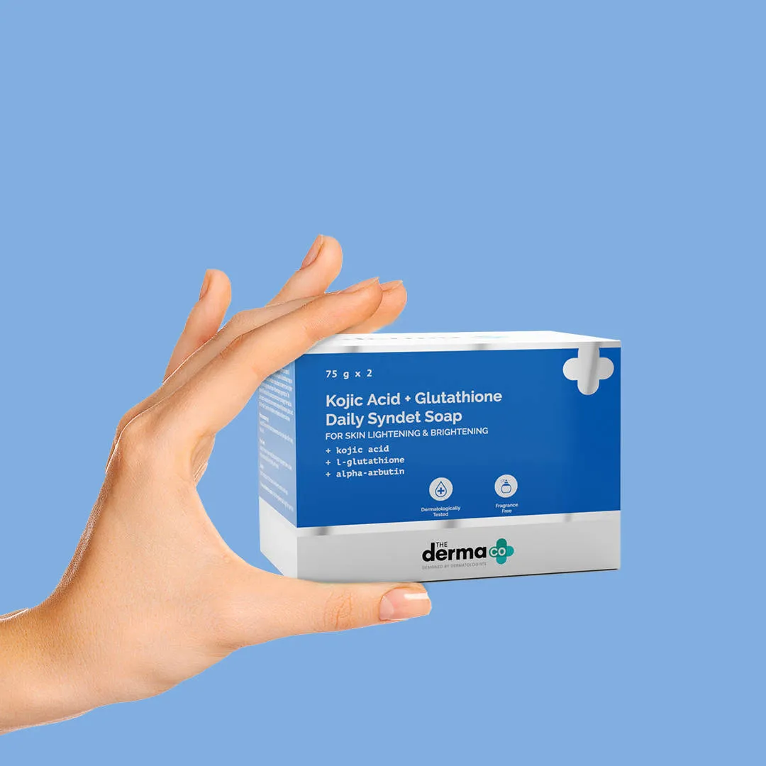 The Derma Co Kojic Acid Syndet Soap with Glutathione for Pigmentation (Pack of 2)