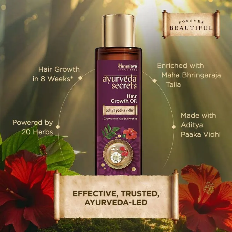 Himalaya Ayurveda Secrets Hair Growth Oil With Bringha, Hibiscus And Curry Leaf