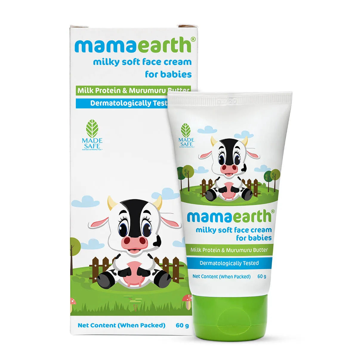 Mamaearth Milky Soft Face Cream for Babies with Milk Protein Murumuru Butter