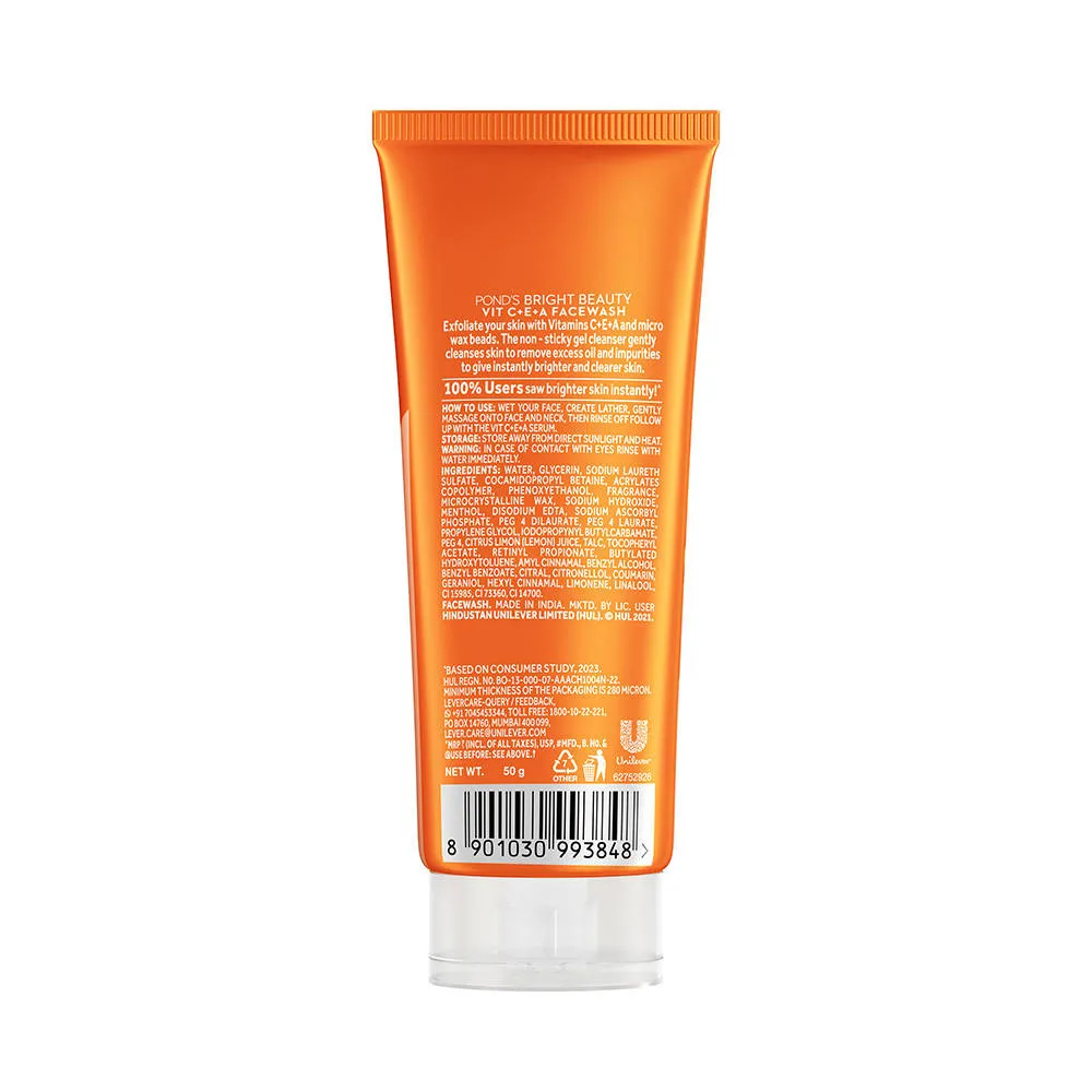 Pond's Ponds Bright Beauty Vitamin C+E+A Gel Face Wash