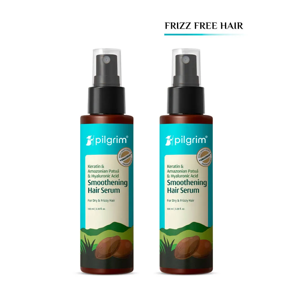 Pilgrim Patua & Hyaluronic Acid Smoothing Hair Serum For Dry & Frizzy Hair - Pack Of 2