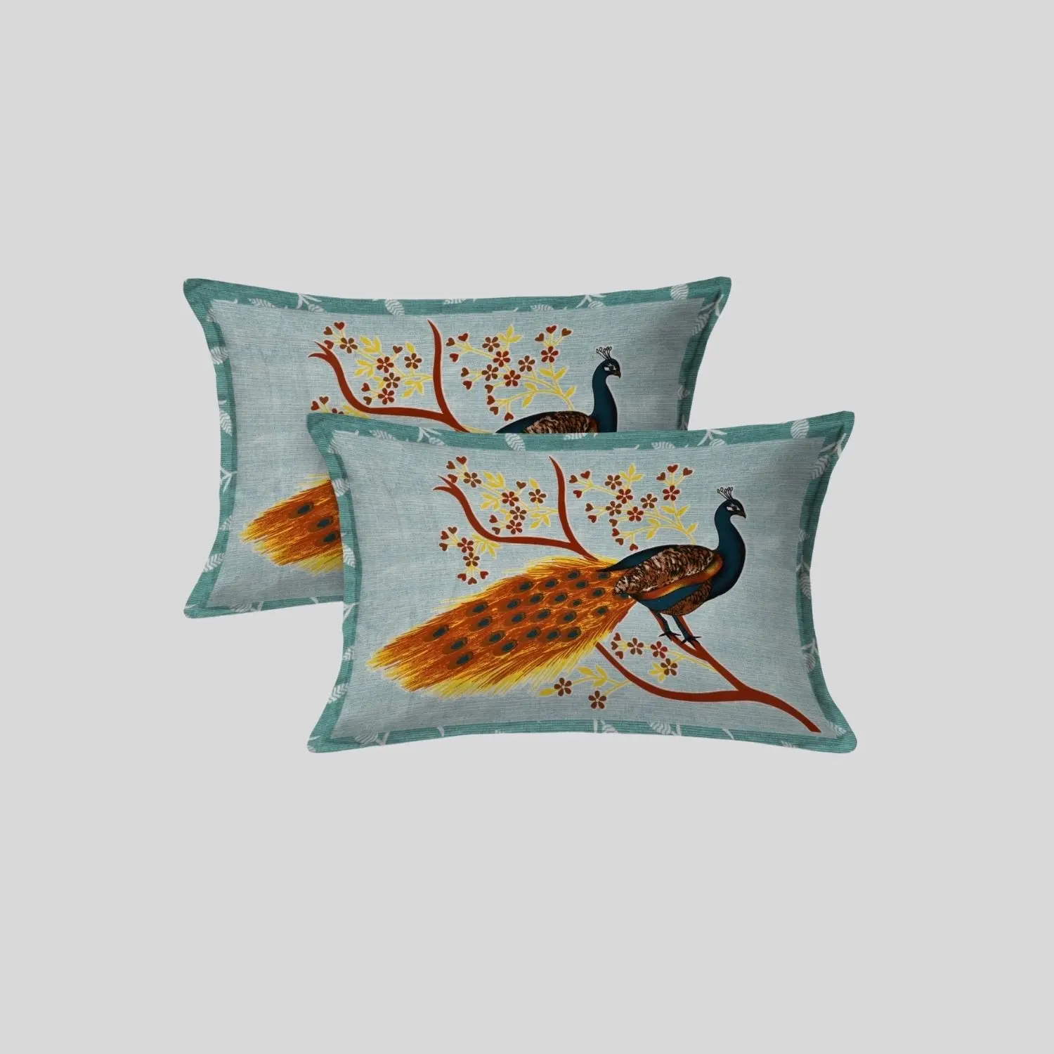 Pure Cotton Jaipuri Bedsheet (Mayur Printed)