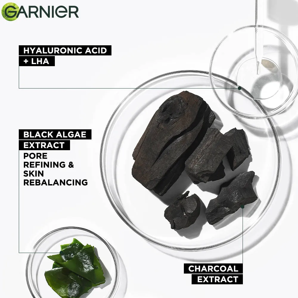 Garnier Skin Naturals Pack of 3 Charcoal Face Serum Sheet Mask
