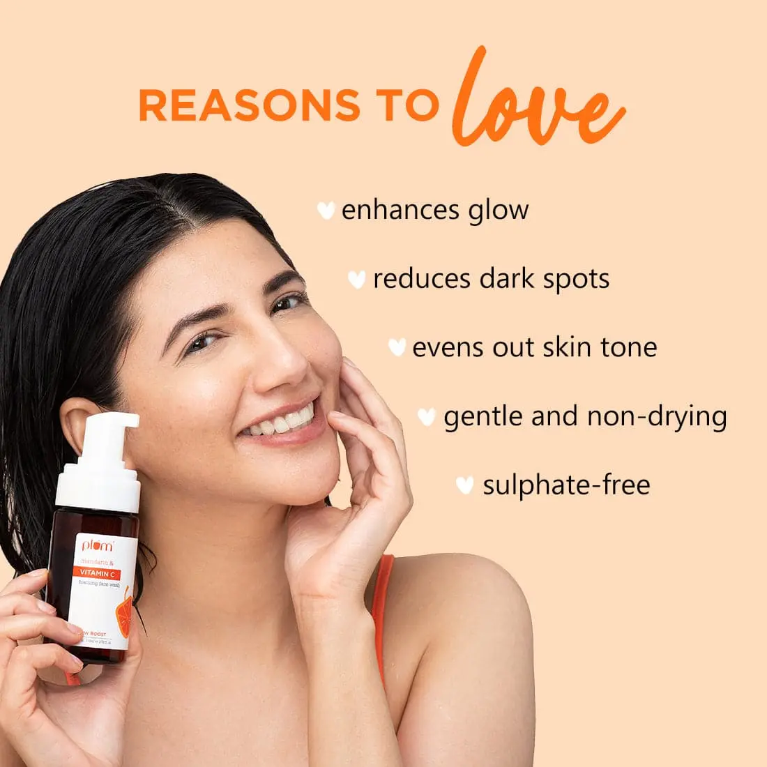 Plum Mandarin & Vitamin C Foaming Face Wash For Glowing Skin
