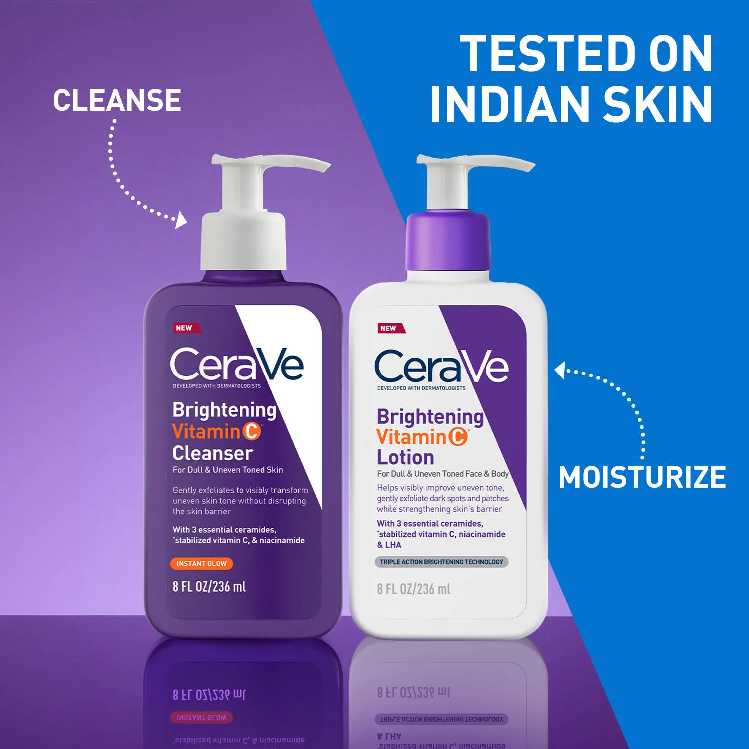 CeraVe Brightening Vitamin C Lotion For Dull, Uneven Skin & Dark Spots, For Face & Body