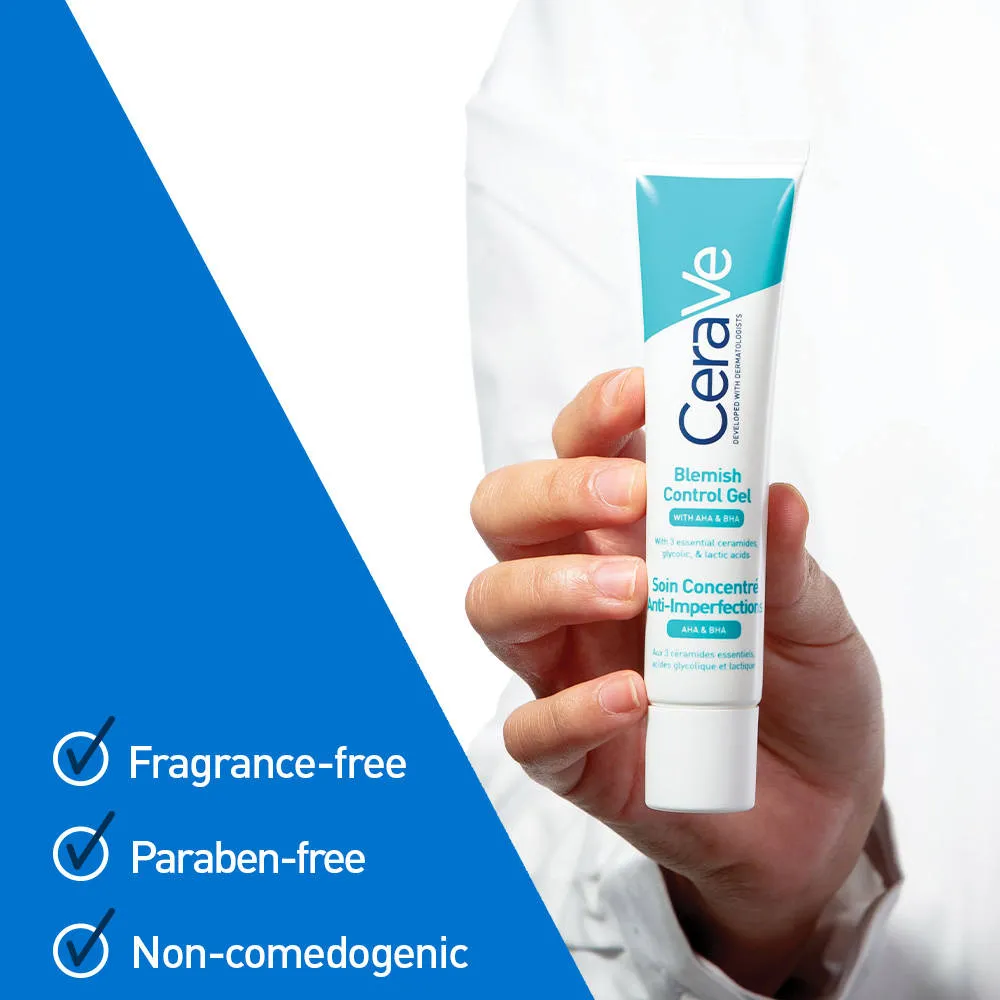 CeraVe Blemish Control Gel with 2% Salicylic Acid, AHA & Niacinamide for Acne Spot Treatment