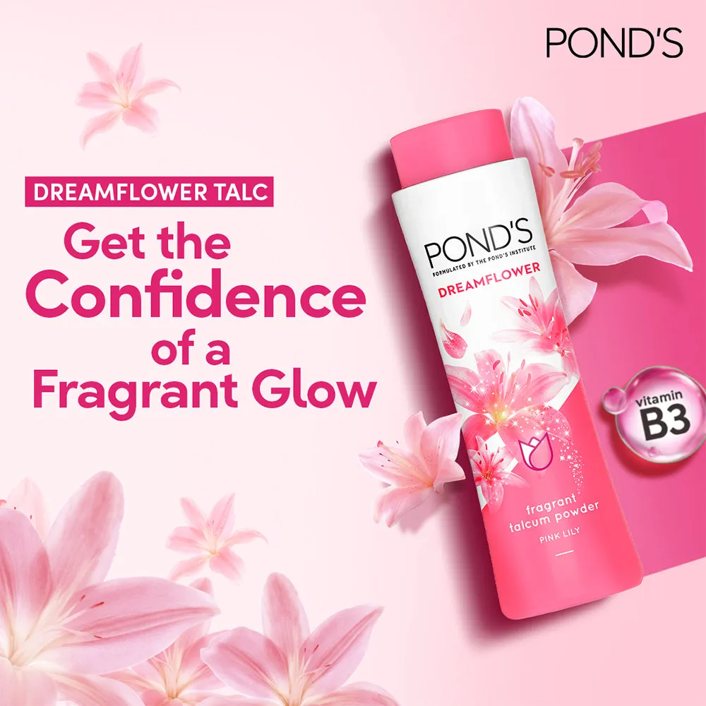POND'S Dreamflower Fragrant Talcum Powder, With Vitamin B3, (400gm)