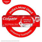 Colgate Visible White Toothpaste Teeth Whitening Starts in 1 week Safe on Enamel, Stain Removal view 6