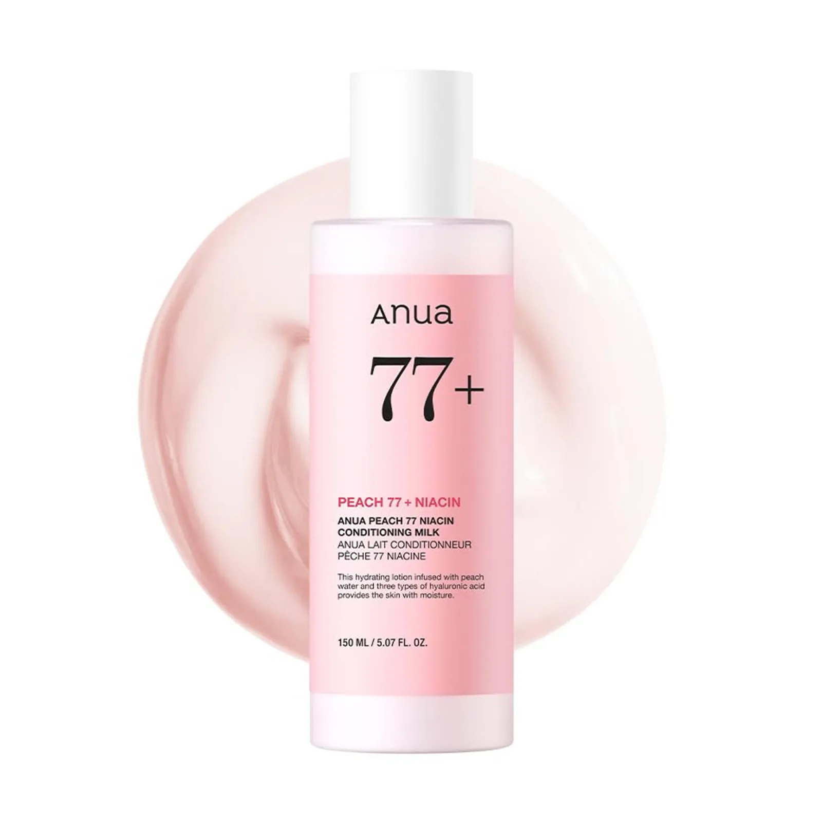 Anua Peach 77 Niacin Conditioning Milk with Ceramide & Hyaluronic Acid for Hydrating & Brightening