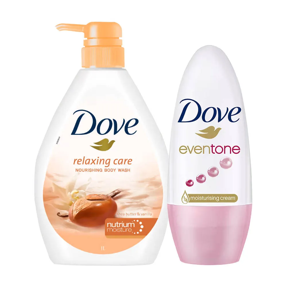 Dove Relaxing Shea Butter Body Wash & Eventone Roll On