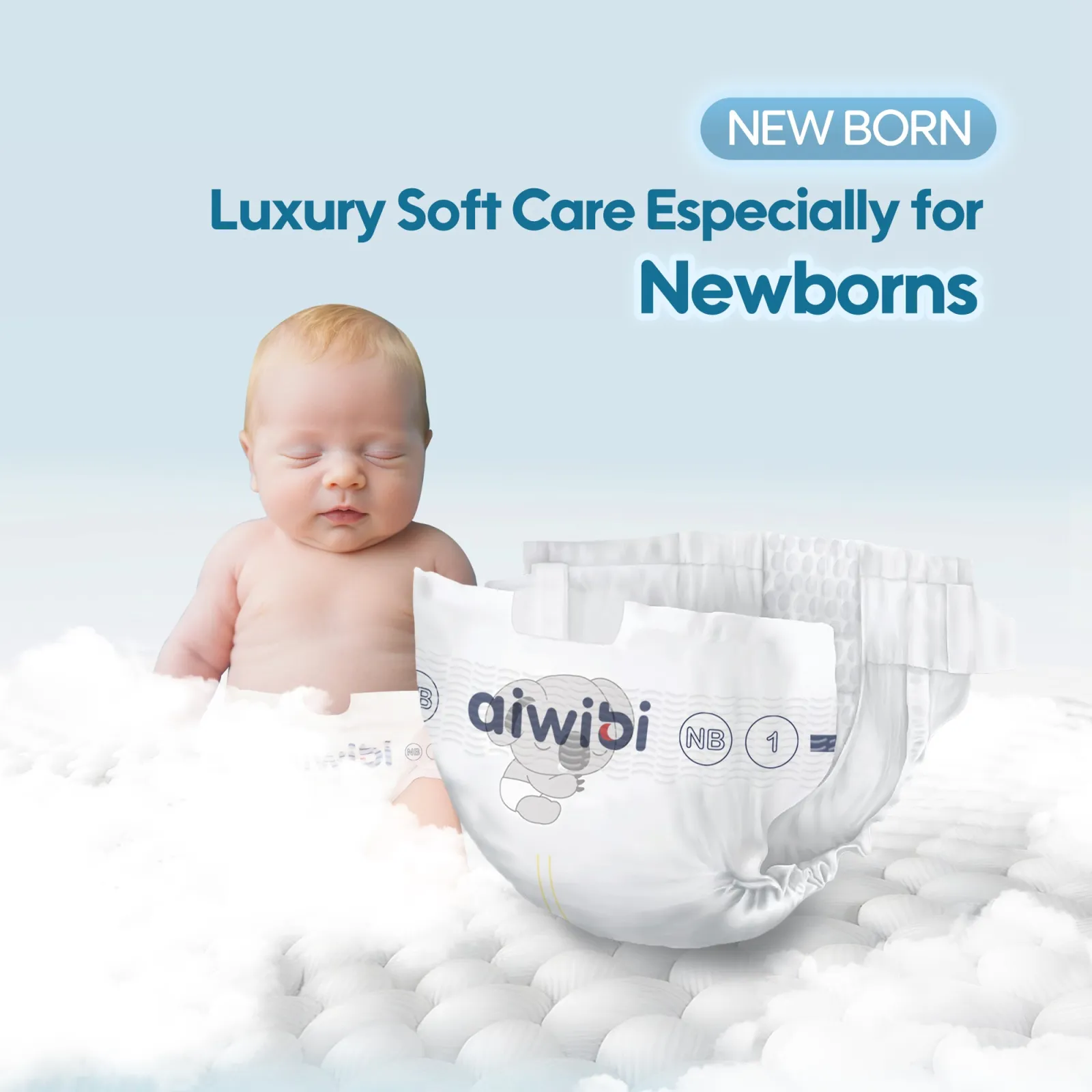 Aiwibi Premium Natural Newborn Diapers