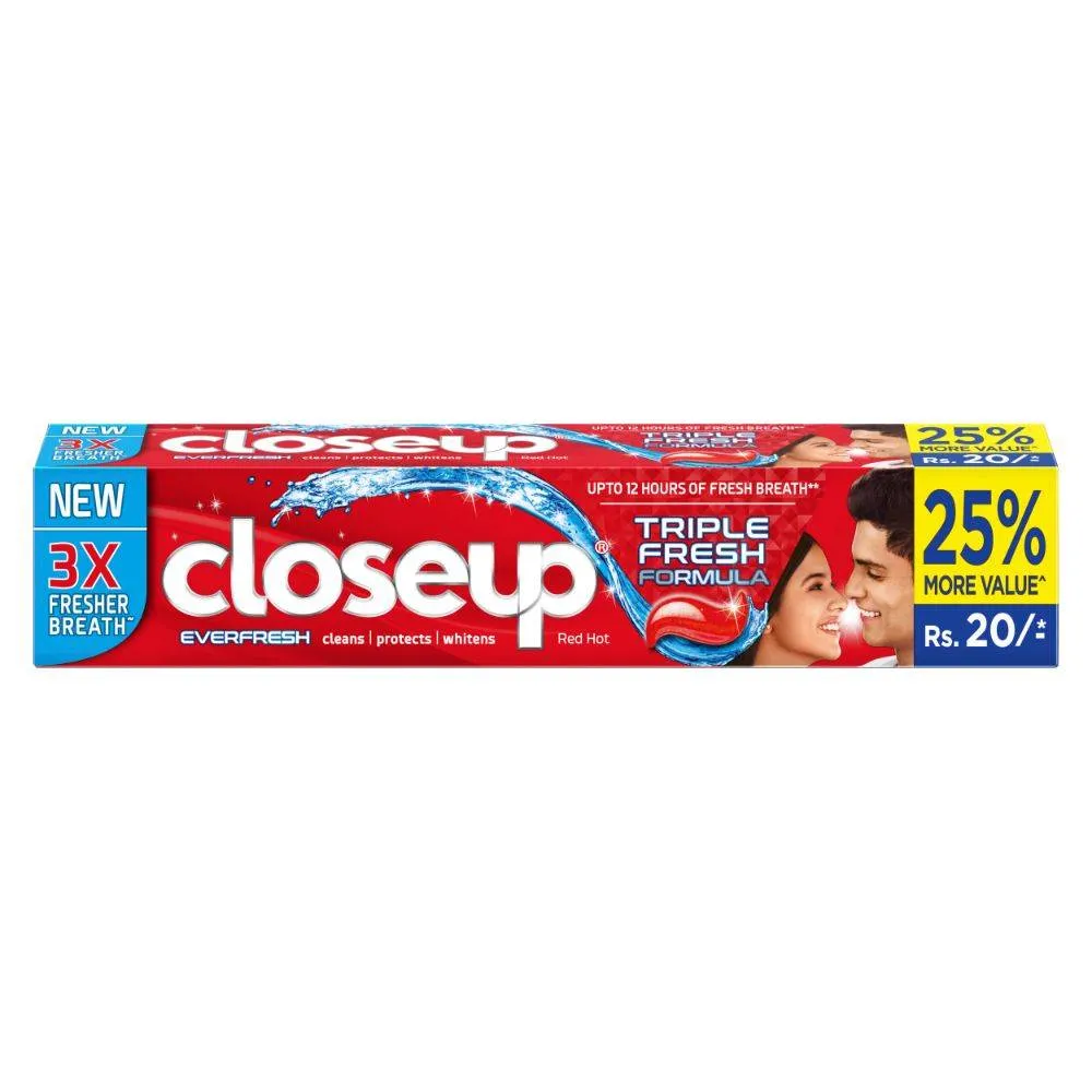 Close Up Closeup Triple Fresh Red Hot Gel Toothpaste