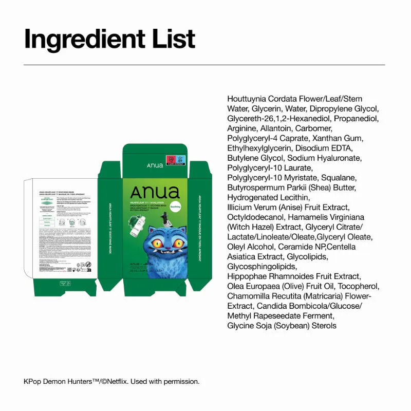 Anua Heartleaf 77 Soothing Mask - K-Pop Demon Hunters Special Edition