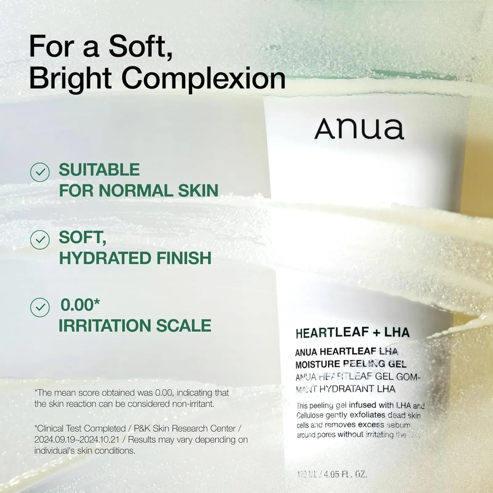 Anua Heartleaf Lha Moisture Peeling Gel with Hyaluronic Acid, Hydrating Exfoliator for Glass Skin