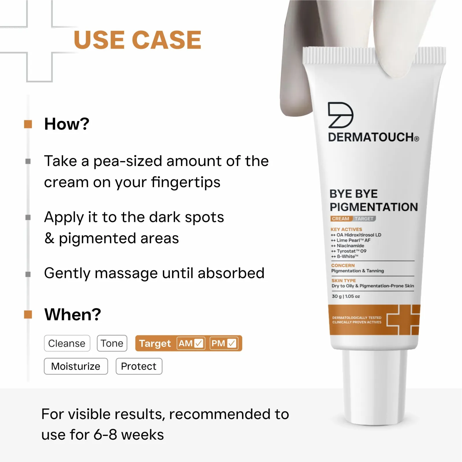 Dermatouch Bye Bye Pigmentation Cream for Pigmentation & Tanning 30g