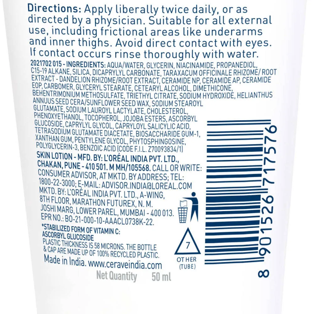 CeraVe Brightening Vitamin C Lotion For Dull, Uneven Skin & Dark Spots, For Face & Body