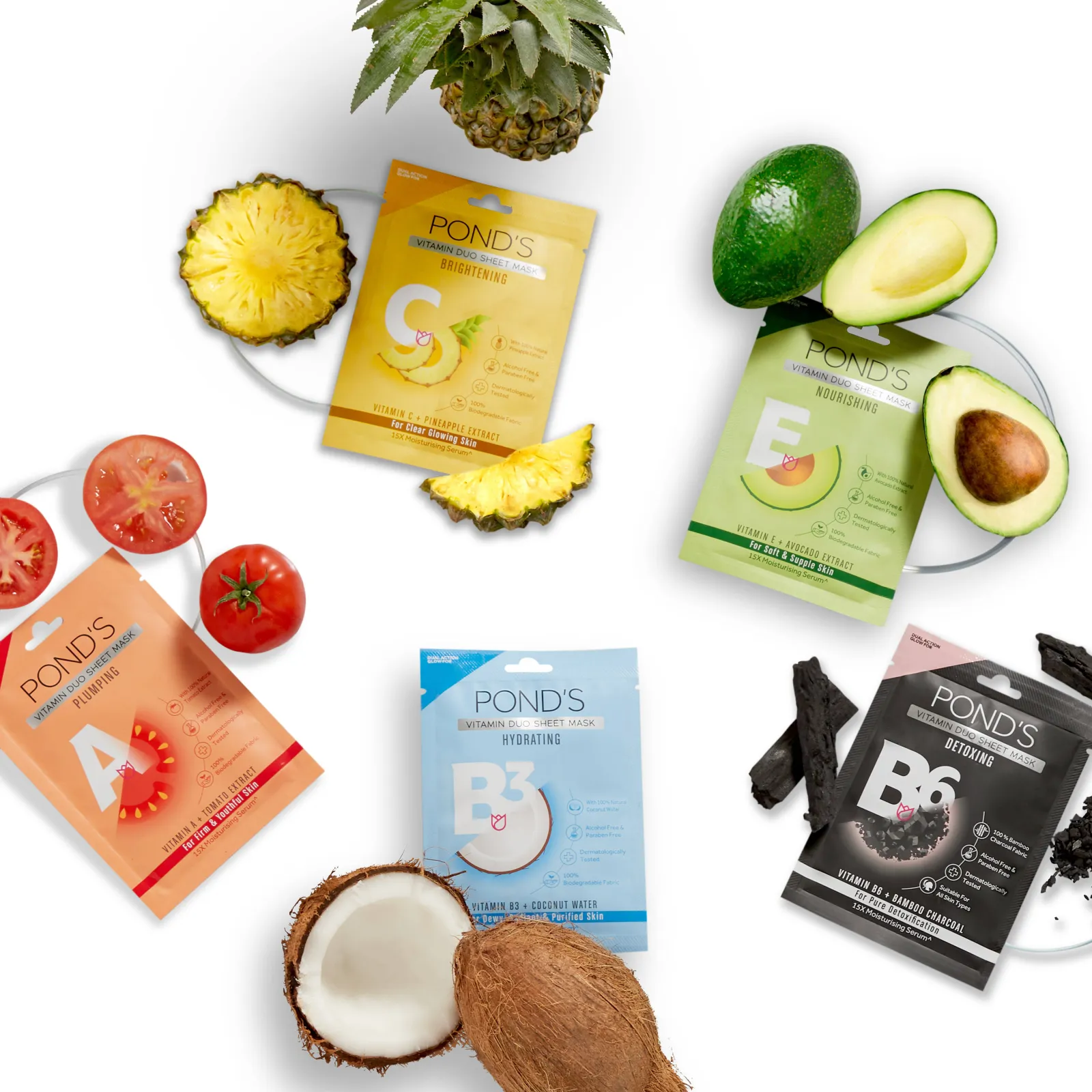 Pond's Ponds Vitamin With 100% Natural Extracts Sheet Mask