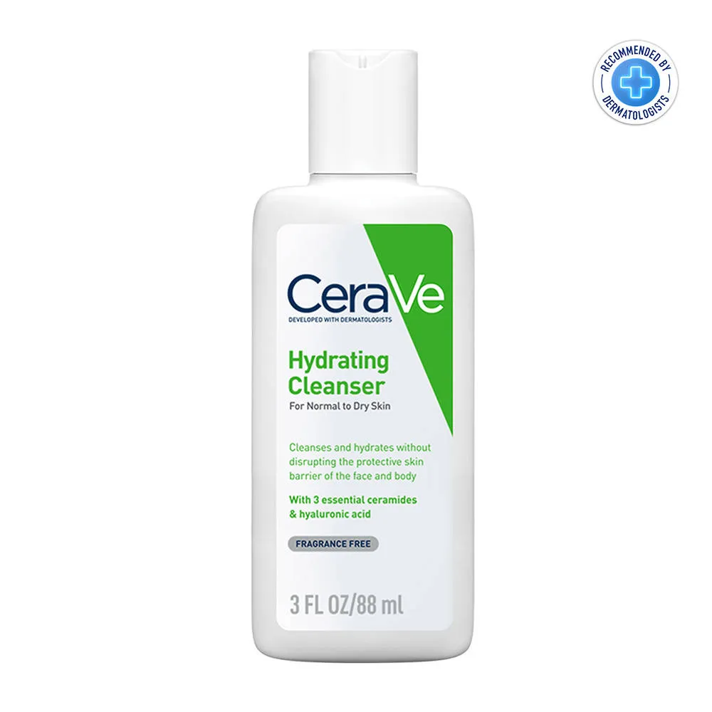 CeraVe Morning Skincare Combo of Facewash, Moisturizer, SPF 50- Routine for Normal To Dry Skin