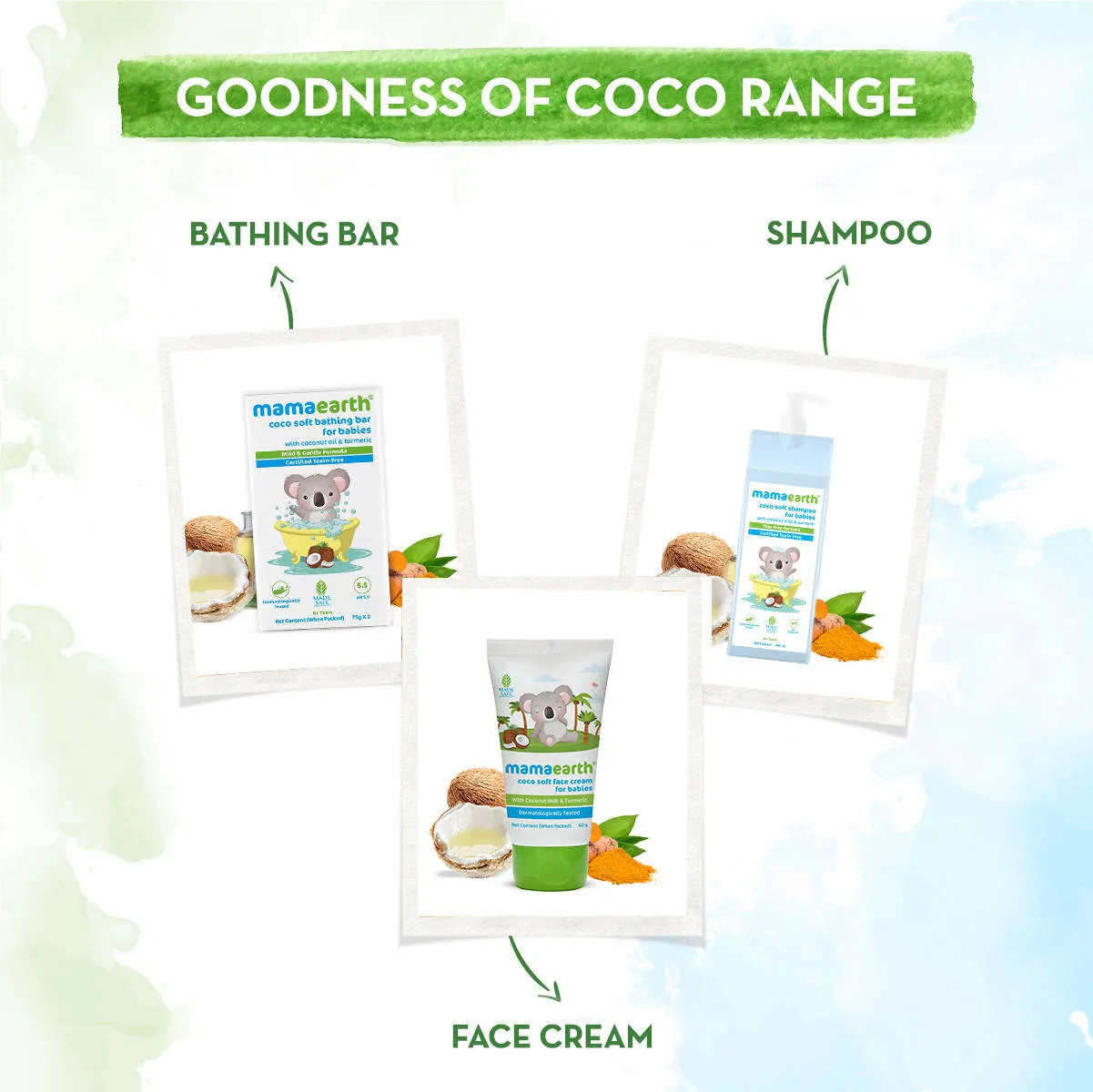 Mamaearth Coco Soft Bathing Bar For Babies pH 5.5 (Pack Of 2)