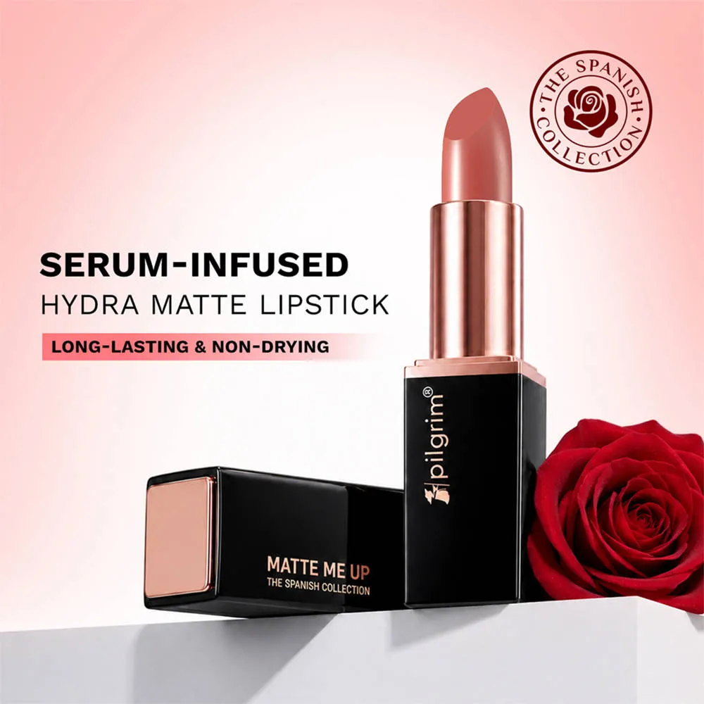 Pilgrim Matte Me Up Velvet Matte Bullet Lipstick Soft, Transferproof & Smudgeproof