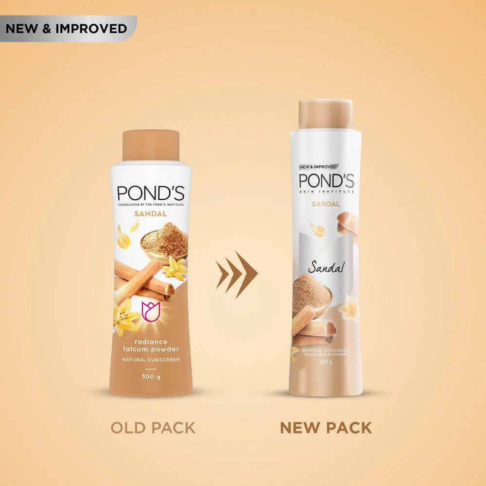 Pond's Ponds Sandal Radiance Talcum Powder Natural Sunscreen