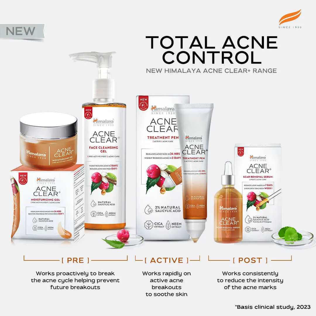 Himalaya Acne Clear+ Scar Removal Serum with 2% Natural Salicylic Acid Reducing Acne & Pigmentation