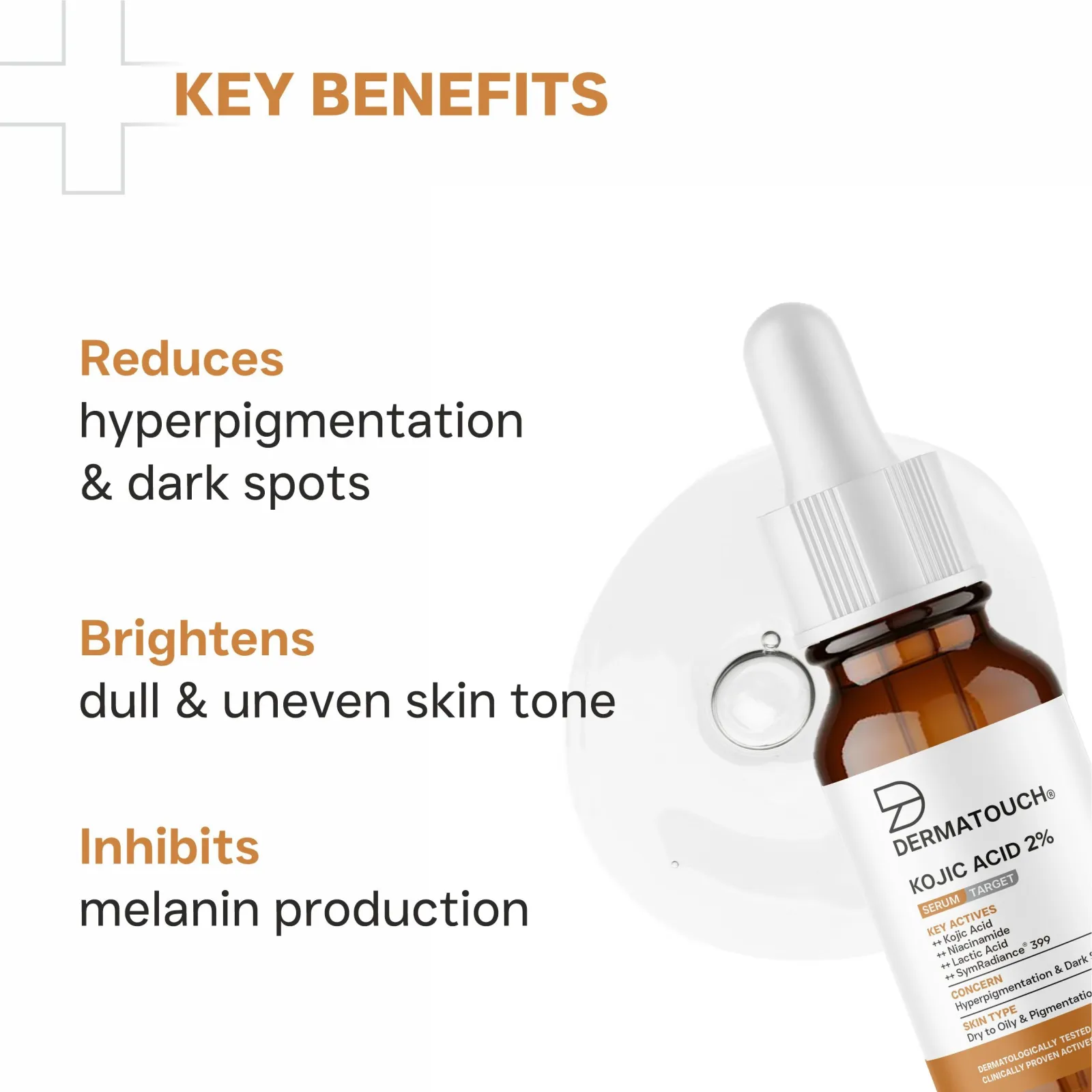 Dermatouch Kojic Acid 2% Serum for Hyperpigmentation & Dark Spots