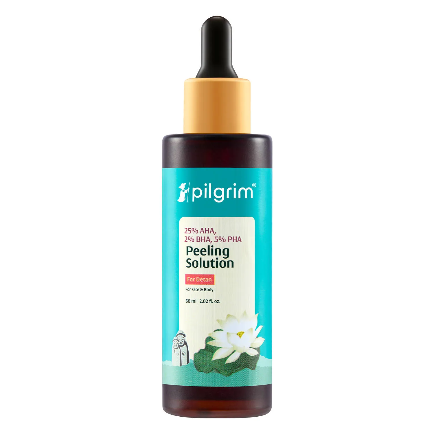 Pilgrim 25% AHA 2% BHA 5% PHA Face Peeling Solution Detan & Exfoliate Dead Skin For Men & Women