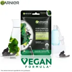 Garnier Skin Naturals Pack of 3 Face Serum Sheet Mask - Bright Complete + Charcoal + Sakura view 4