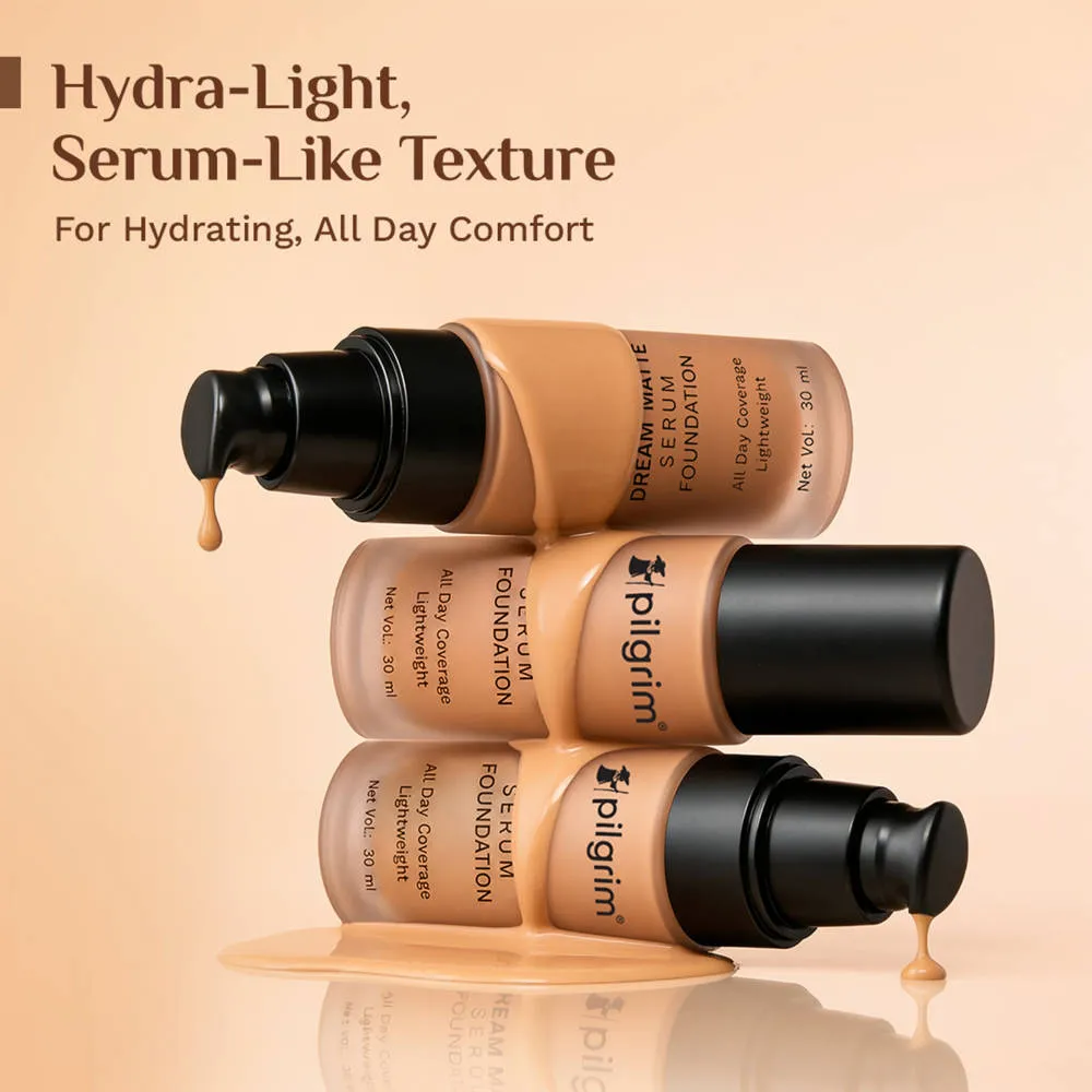 Pilgrim Dream Matte Serum Foundation Hydra-Light Finish with Hyaluronic Acid