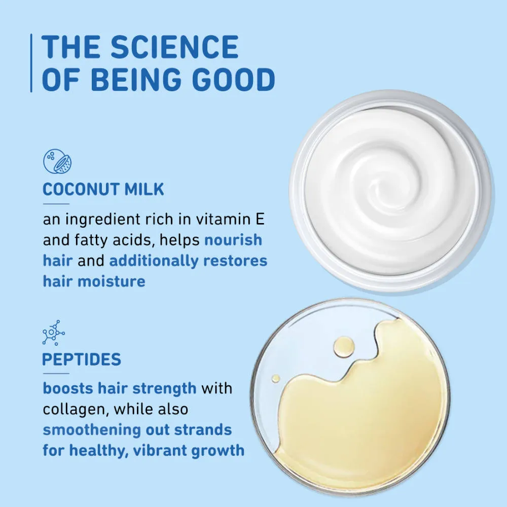 Plum Coconut Milk & Peptides Shampoo & Conditioner Combo For Strong & Shiny Hair