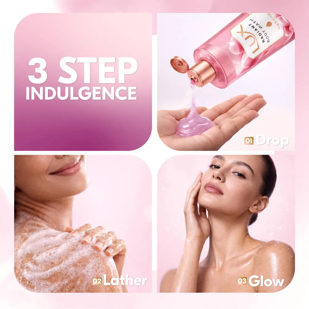 Lux French Rose Fragrance & Almond Oil Bodywash Shower Gel