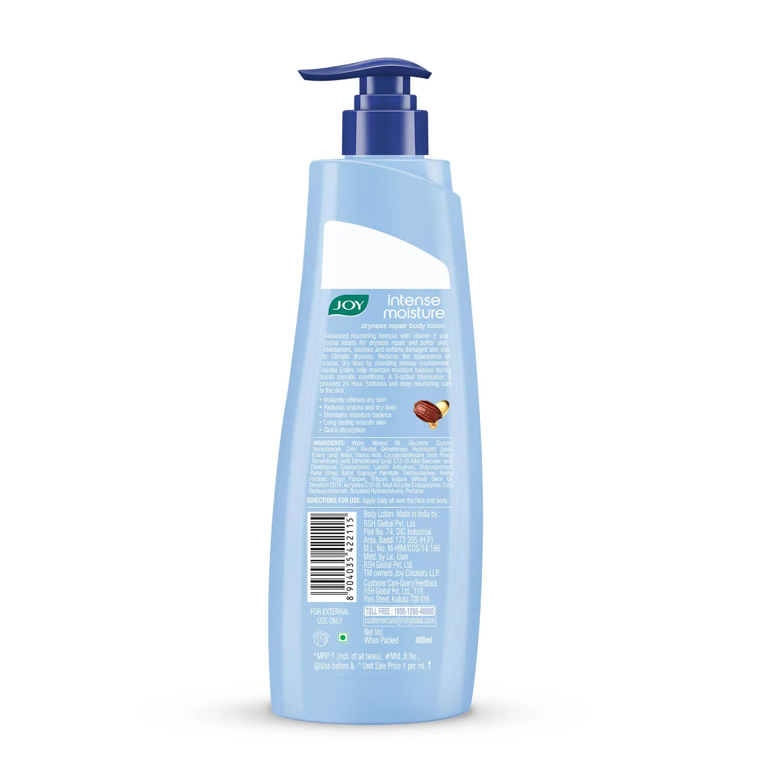 Joy Intense Moisture Dryness Repair Body Lotion - Vit E & Jojoba, 24hr Softness for Winter